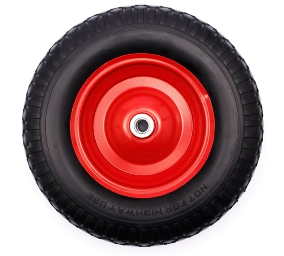 Колесо полиуретановое без камеры 16x4.00-8, 20/90 мм для тачки ENIFIELD 16X4.00-8 20/90мм