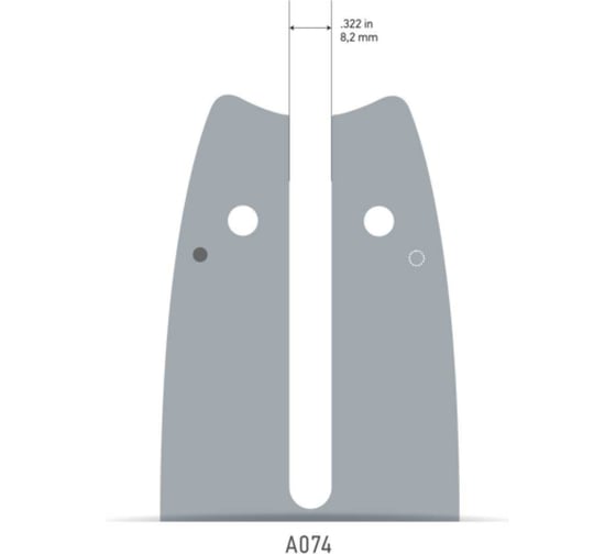 Шина (14" (35.5 см); 3/8"; ширина паза 1.3 мм; 50 звеньев) для бензопилы STIHL TORGWIN ES-140SPEA074