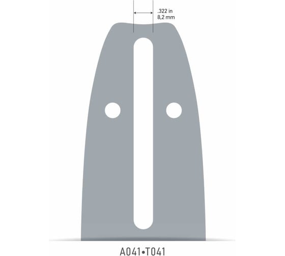 Шина (14" (35.5 см); шаг 3/8"; ширина паза 1.3 мм; 52 звена; 4 заклепки) для бензопилы TORGWIN  ES-140SPEA041
