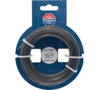 Леска для триммера 2 мм, 15 м, звезда с графитовым наполнителем, серебро TORGWIN S36844