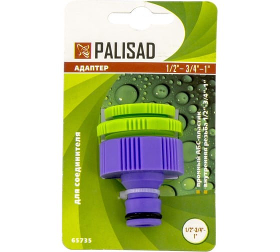 Адаптер внешний пластмассовый 1/2"-3/4"-1" PALISAD 65735