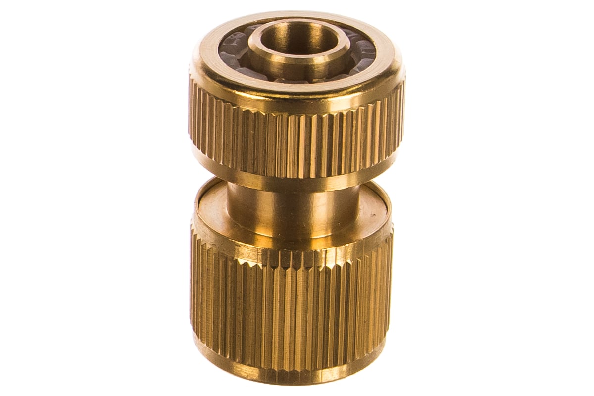 Соединитель латунный быстросъемный для шланга с автостопом 1/2\" PALISAD ...