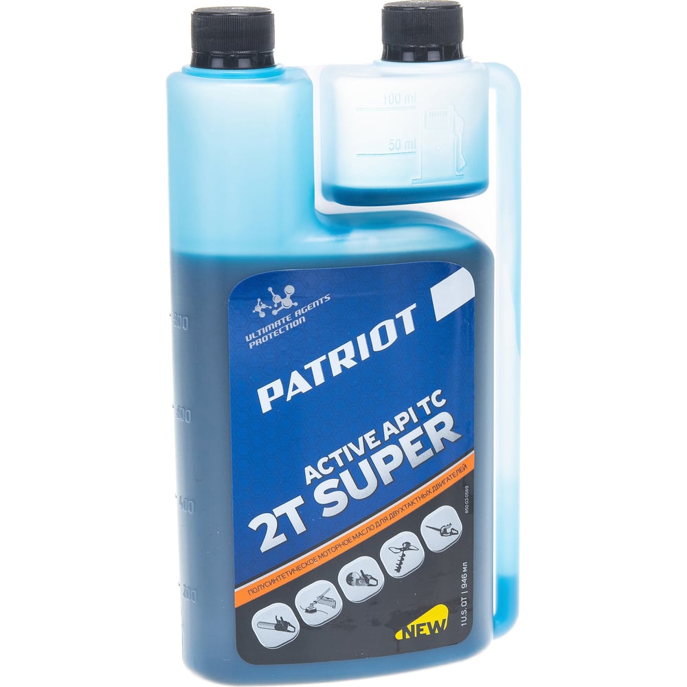 Масло полусинтетическое Patriot SUPER ACTIVE 2T дозаторная 0,946 л