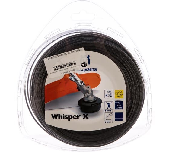 Корд Whisper X (2.7 мм; 70 м) триммерный Husqvarna 5784349-01 1