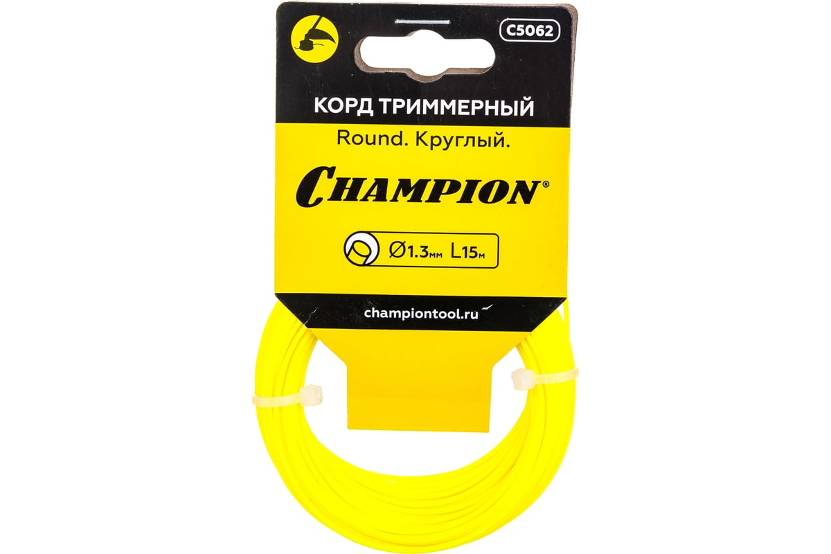Корд триммерный Round (1.3 мм; 15 м; круглый) CHAMPION C5062 - выгодная ...