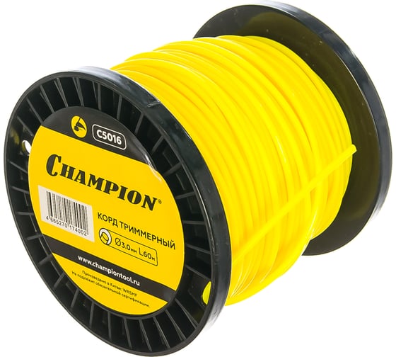 Корд триммерный Round (3.0 мм; 60 м; круглый) CHAMPION C5016 1