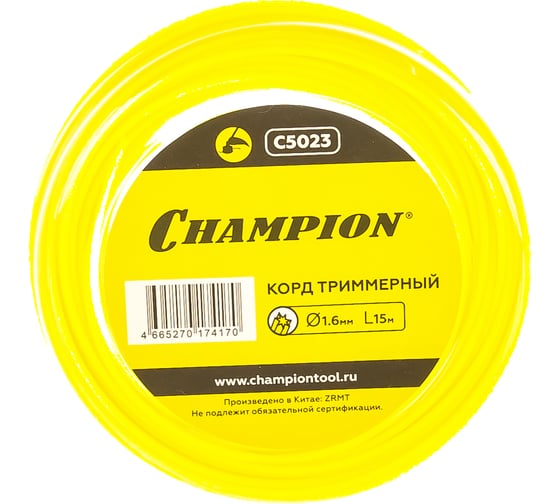 Корд триммерный Star (1.6 мм; 15 м; звезда) CHAMPION C5023 1