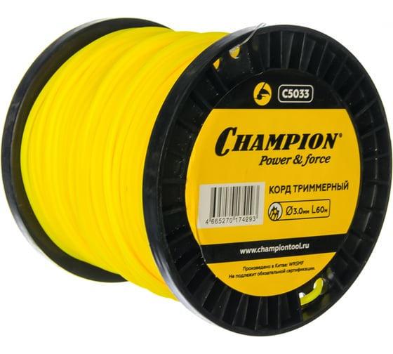 Корд триммерный Star (3.0 мм; 60 м; звезда) CHAMPION C5033