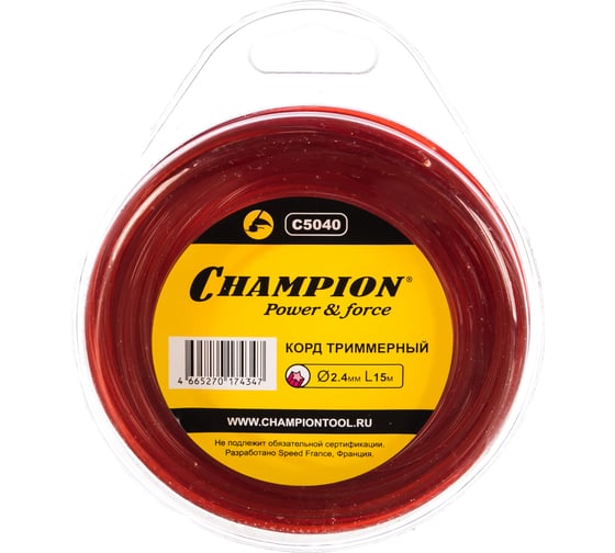 Корд триммерный Star Pro (2.4 мм; 15 м; звезда) CHAMPION C5040
