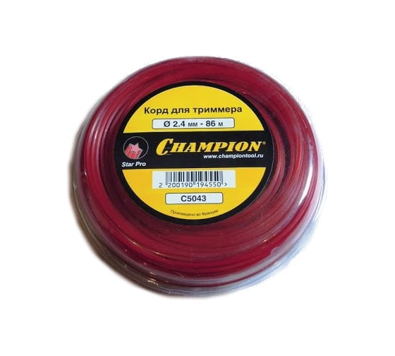 Корд триммерный Star Pro (2.4 мм; 86 м; звезда) CHAMPION C5043 1