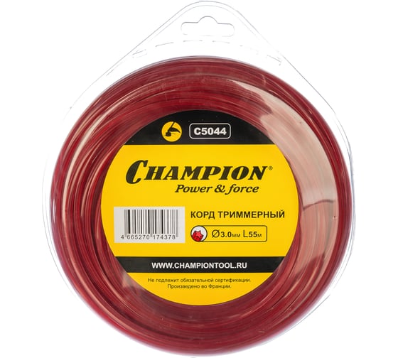 Корд триммерный Star Pro (3.0 мм; 55 м; звезда) CHAMPION C5044 1
