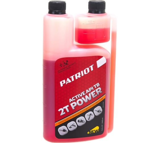 Масло минеральное POWER ACTIVE 2T дозаторное (0.946 л) для 2-х тактных двигателей PATRIOT 850030568