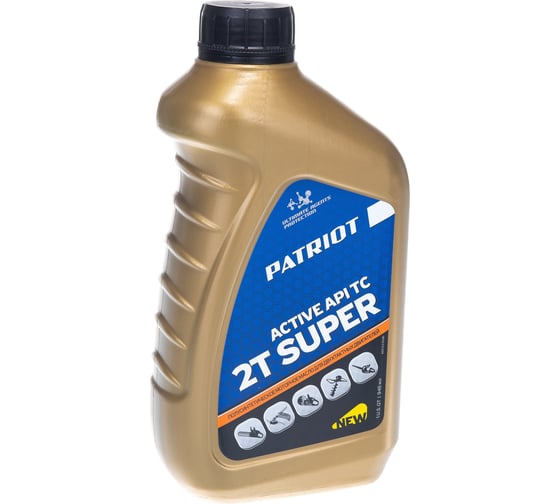 Масло полусинтетическое SUPER ACTIVE 2T (0.946 л) для 2-х тактных двигателей PATRIOT 850030596