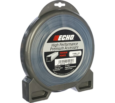 Корд триммерный Titanium Power Line (2.5 мм; 64 м; квадрат) ECHO C2070164
