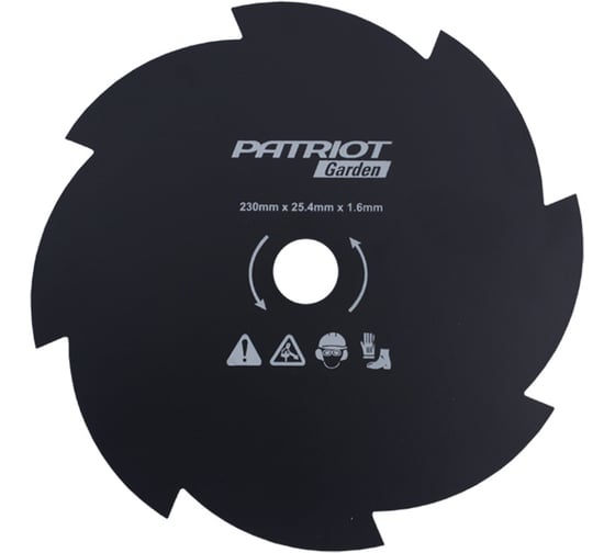 Нож PT-GCB8T 8 -зубый (230 мм; 25.4 мм; 1.6 мм) для триммеров PATRIOT 809115210