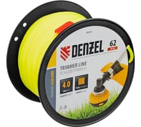 Леска FLEX CORD квадрат 4 мм, 62 м, на DIN катушке для триммера Denzel 96295