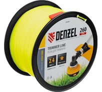 Леска FLEX CORD звезда 2.4 мм, 260 м, на DIN катушке для триммера Denzel 96286