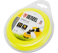 Леска FLEX CORD зубчатый квадрат 2.4 мм, 15 м, блистер для триммера Denzel 96214