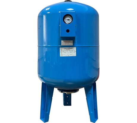 Гидроаккумулятор вертикальный с манометром голубой 100 л LadAna 110102001/1