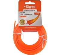 Леска для триммера Sturm ЗВЕЗДА, диаметр 3.0 мм, длина 15 м GT3535-3.0-8-15