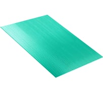 Сотовый поликарбонат 6 мм, 1050x750 мм, 1.2 кг/кв.м., зеленый 1uv Novattro 4604638005589
