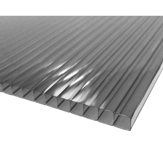 Сотовый поликарбонат 6 мм, 1050x750 мм, 1.2 кг/кв.м., бронза 1uv Novattro 4604638005565