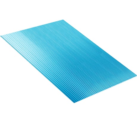 Сотовый поликарбонат 6 мм, 1050x750 мм, 1.2 кг/кв.м., бирюза 1uv Novattro 4604638005596
