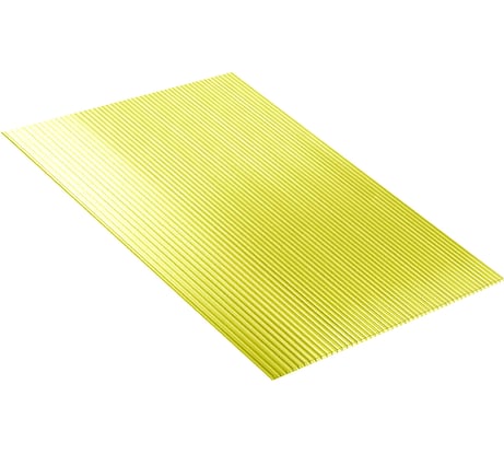 Сотовый поликарбонат 6 мм, 1050x750 мм, 1.2 кг/кв.м., желтый 1uv Novattro 4604638005626