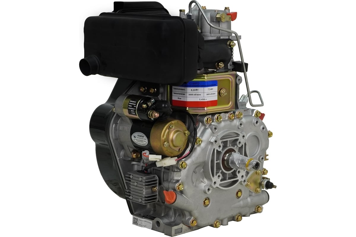 Двигатель Diesel 188FD 6А конусный вал (for generator без б/бака) LIFAN .