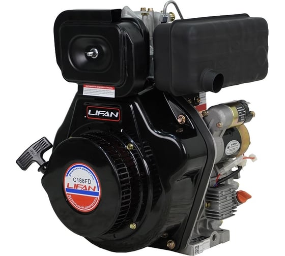 Двигатель Diesel 188FD 6А конусный вал (for generator без б/бака) LIFAN 00-00152514