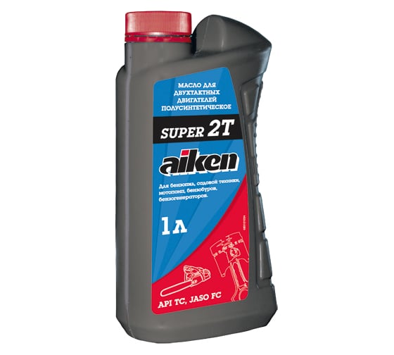 Масло полусинтетическое SUPER 2T (1 л) для 2-х тактных двигателей Aiken 680101034