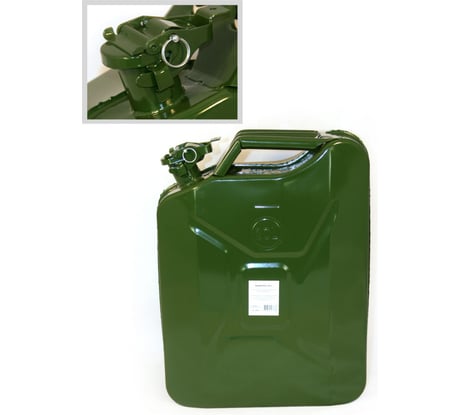 Канистра со стопорным шплинтом на крышке для бензина 20 л, металлическая Nova Bright 39991