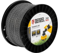 Леска двухкомпонентная EXTRA CORD (2.4 мм, 243 м, витой квадрат, на DIN катушке) для триммера Denzel 96823