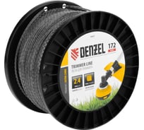 Леска двухкомпонентная EXTRA CORD (2.4 мм, 172 м, зубчатый квадрат, на DIN катушке) для триммера Denzel 96827