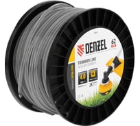 Леска двухкомпонентная EXTRA CORD (4 мм, 62 м, квадрат, на DIN катушке) для триммера Denzel 96821