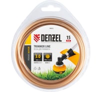 Леска армированная алюминием для триммера ALUFLEX 3 мм, 15 м, блистер, круглая Denzel 96832