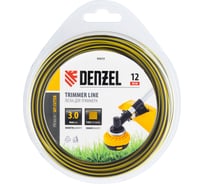 Леска двухкомпонентная для триммера SkyCutter 3 мм, 12 м, блистер, квадратная Denzel 96839