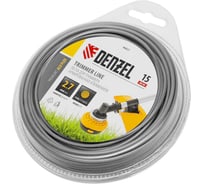 Леска армированная алюминием для триммера ALUFLEX 2.7 мм, 15 м, блистер, круглая Denzel 96831