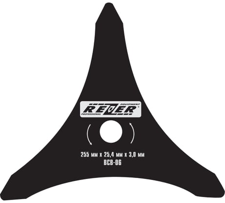 Нож ВС-06 3-х лучевой (255x25.4x3.0 мм) для бензокосы Rezer