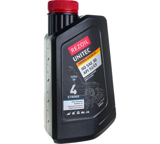 Масло REZOIL UNITEC минеральное HD SAE 30 API SJ/CF (0.946 л) для 4-х тактных двигателей Rezer 03.008.00010