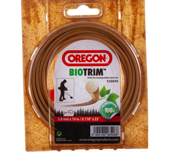 Леска BIOTRIM биоразлагаемая (3.0 мм; 10 м) Oregon 559049
