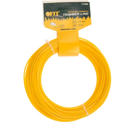 Леска (25 м; 2 мм; звездочка) для триммеров FIT РОС 77980