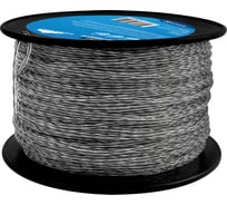 Леска витой квадрат с сердечником 2.7 мм, бобина 217 м для триммера vertextools YK-444-2.7-217