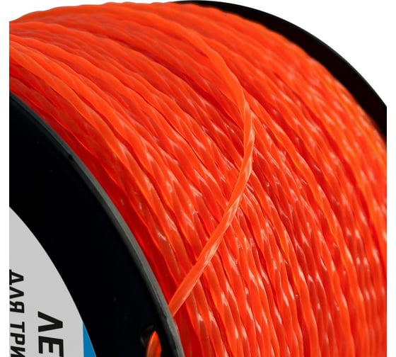 Леска витой квадрат 2.4 мм, бобина 360 м для триммера vertextools YK-222-2.4-360