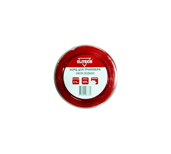 Леска для триммеров (2.4 мм; 103 м; звезда) Elitech 0809.002600 1