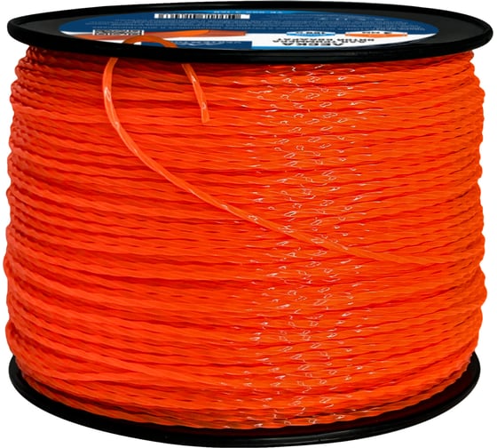 Леска 3 мм, бобина 168 м, витой квадрат для триммера vertextools YK-222-3-168