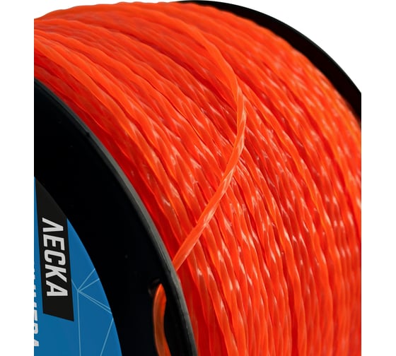 Леска 3 мм, бобина 168 м, витой квадрат для триммера vertextools YK-222-3-168