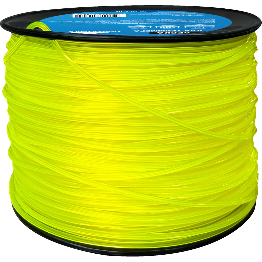 Леска для триммера vertex 4 мм, звезда, бобина 112 м vertextools YK-111 ...