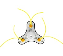 Катушка (головка) универсальная тип паук, 3 лопасти, гайка м10x1.25 lh левая резьба для триммера S.E.B. 202K-23