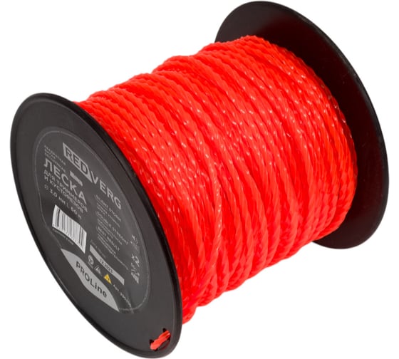 Леска бесшумная для триммера ProLine 3 мм, 60 м, витая REDVERG 990306 6679891